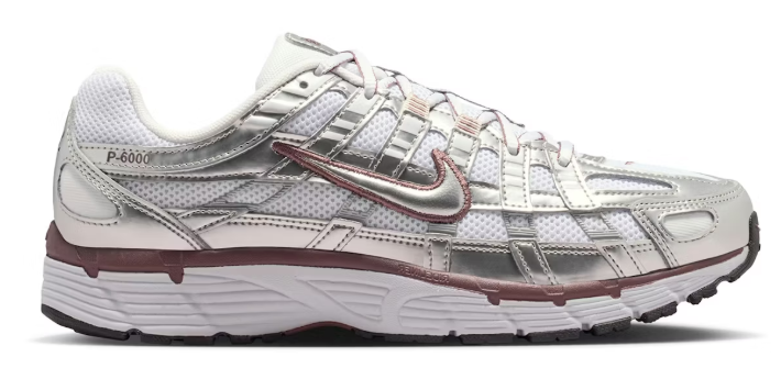 Nike P-6000 White Metallic Silver Tattoo (Women's)