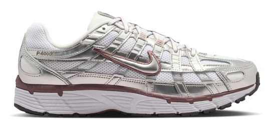 Nike P-6000 White Metallic Silver Tattoo (Women's)