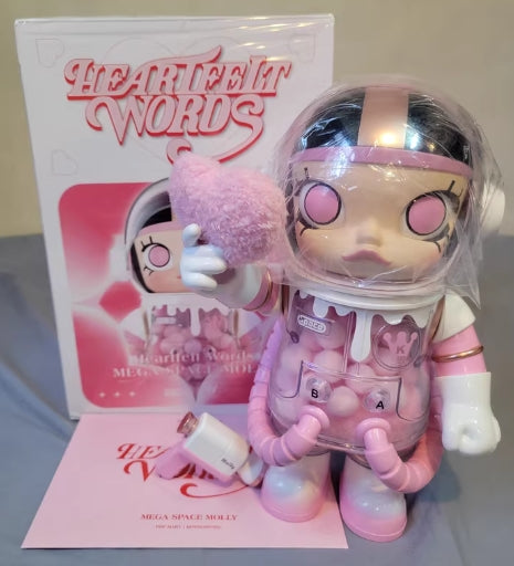 POPMART MEGA SPACE MOLLY HEARTFELT WORDS 400% blind box