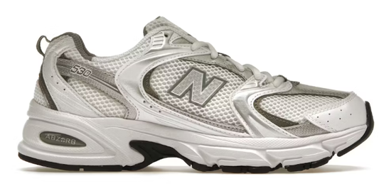New Balance 530 White Silver Metallic
