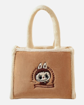 Pop Mart Classic Bag Series LABUBU Plush Tote Bag (Brown)